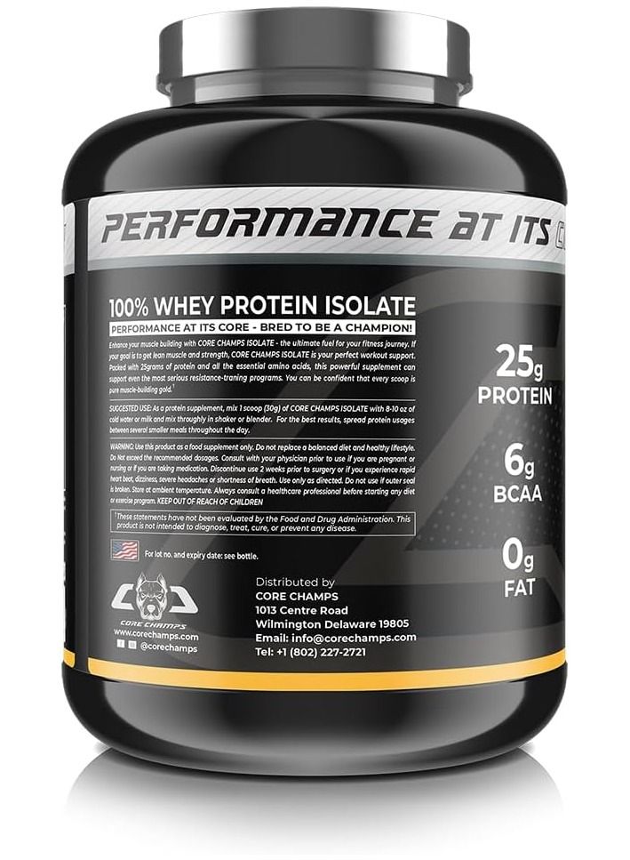 Core Champs Isolate 100% Whey Protein Isolate Caffe Cappuccino 4.4lbs