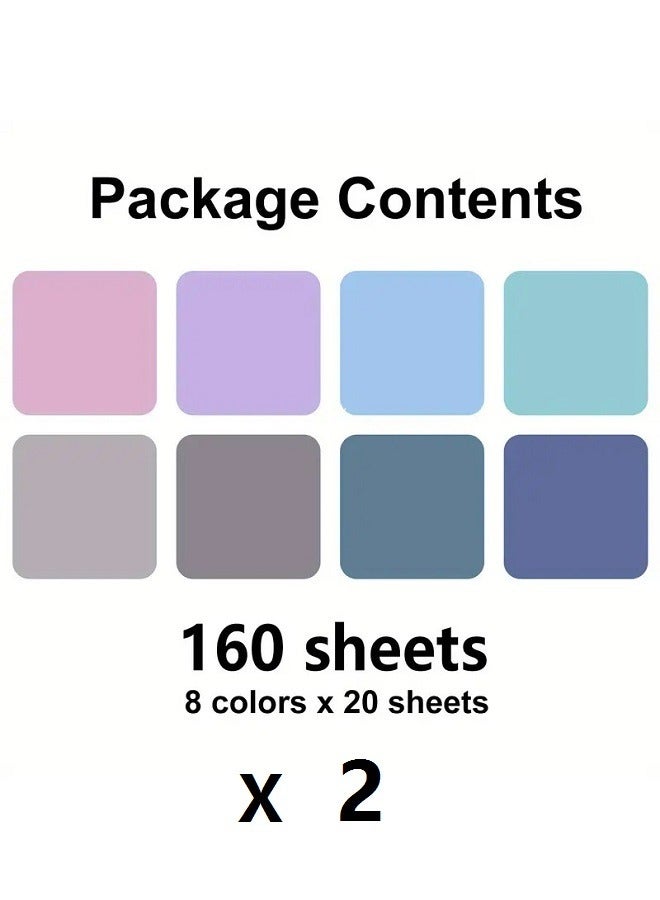 Generic Transparent Waterproof Sticky Notes 4.5x4.5 320 Sheets, Colorful Clear Translucent Sticky Notes Self-Adhesive Notes, Clear Sticky Notes Office Supplies Suitable for Reading Annotate Home Office School - Image 1