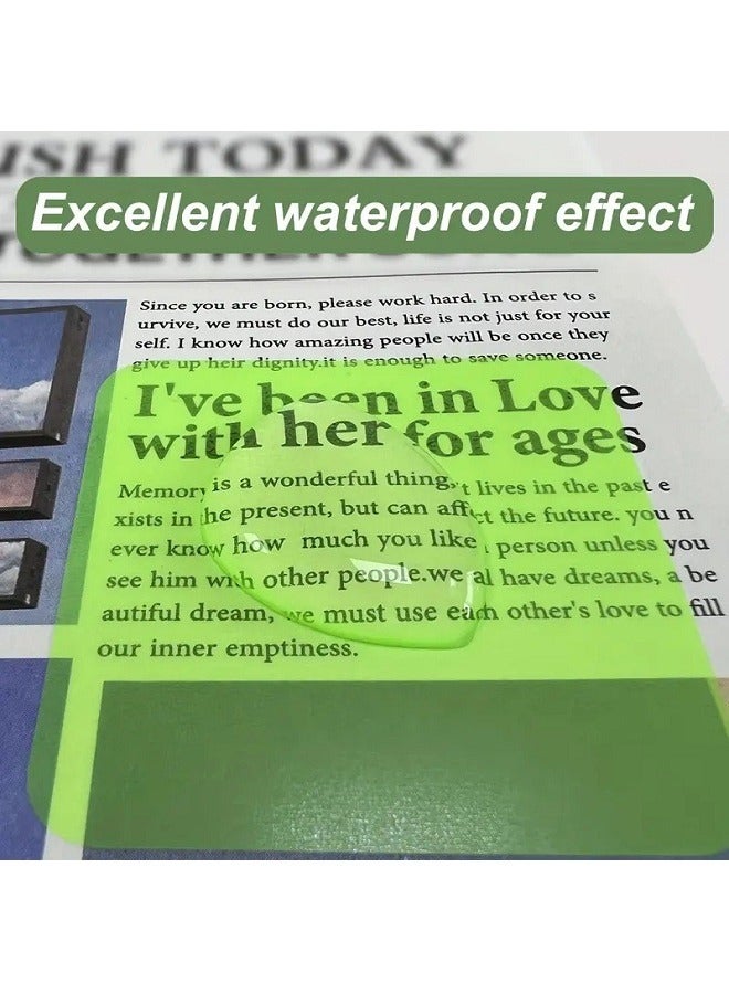 Generic Transparent Waterproof Sticky Notes 4.5x4.5 320 Sheets, Colorful Clear Translucent Sticky Notes Self-Adhesive Notes, Clear Sticky Notes Office Supplies Suitable for Reading Annotate Home Office School - Image 2