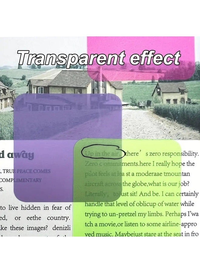 Generic Transparent Waterproof Sticky Notes 4.5x4.5 320 Sheets, Colorful Clear Translucent Sticky Notes Self-Adhesive Notes, Clear Sticky Notes Office Supplies Suitable for Reading Annotate Home Office School - Image 3