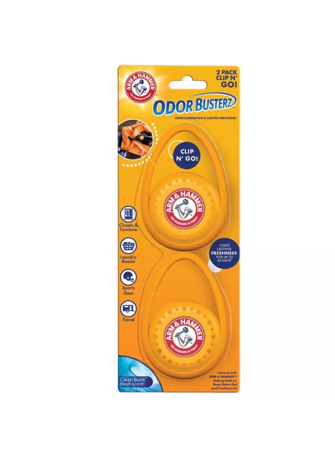 Arm & Hammer Odor Busterz Clip N Go 2 Deodorizers - Image 2