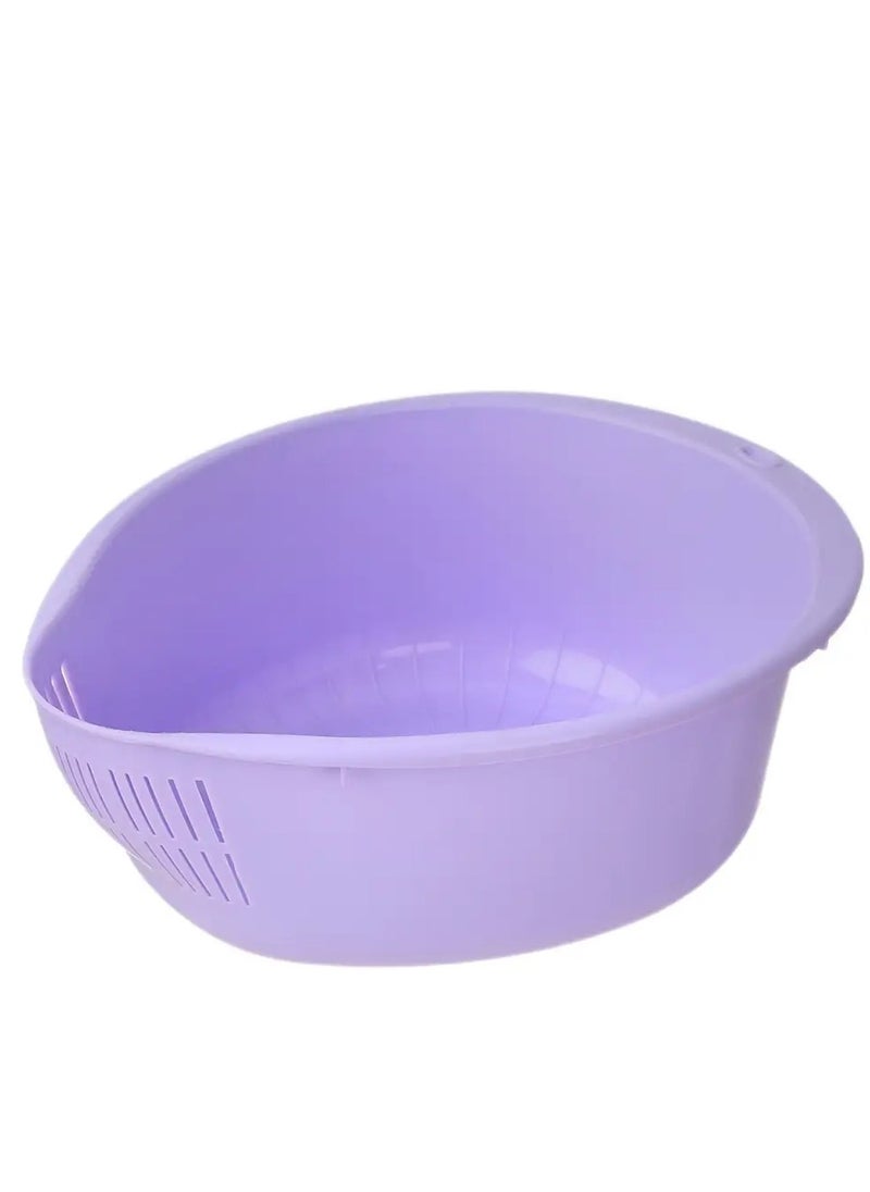 Generic Plastic rice sieve, size 19 x 25 x 9 cm, light purple color, capacity 2 liters  - Image 2