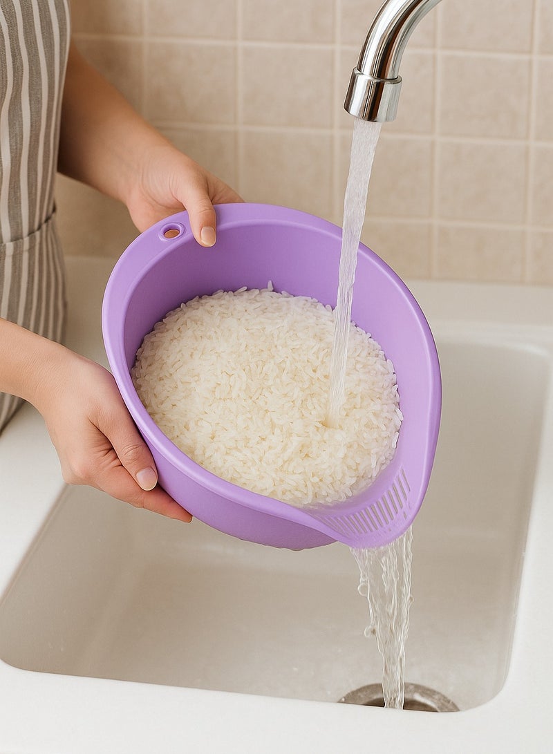 فافيلا مصفاة أرز بلاستيك – لون عشوائي – سعة 2 لتر – عملية وسهلة الاستخدام - Image 1