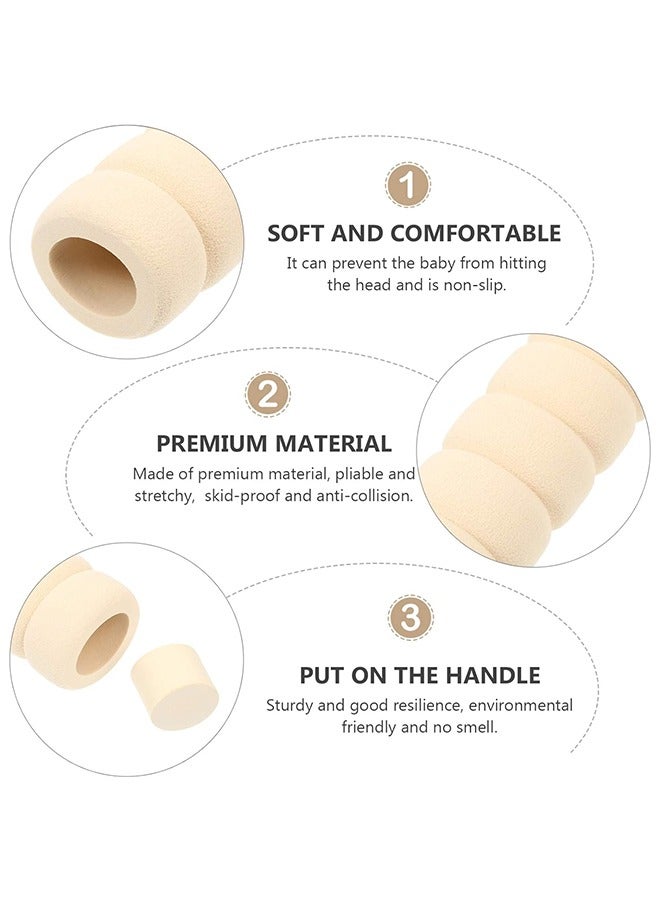 HS Door Handle Protector, Protective Handle Covers Soft Foam Kid Baby Safety Door Handle Knob Gaurd Door Handle Bumper In Beige - Child And Wall Protector 10 Pack - Image 3