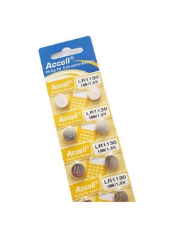 Accell 10-Pieces Accell AG10 LR1130 (189) Alkaline 1.5V Batteries  - Image 2