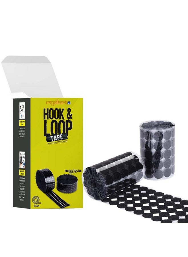 Royalkart 400 Pcs Self Adhesive Black Hook And Loop Round Dots 18Mm (3/4 Inch),Waterproof Sticky Glue Fastener Suitable For School Classroom, Office, Home (Sticky Back Coins) - Image 1