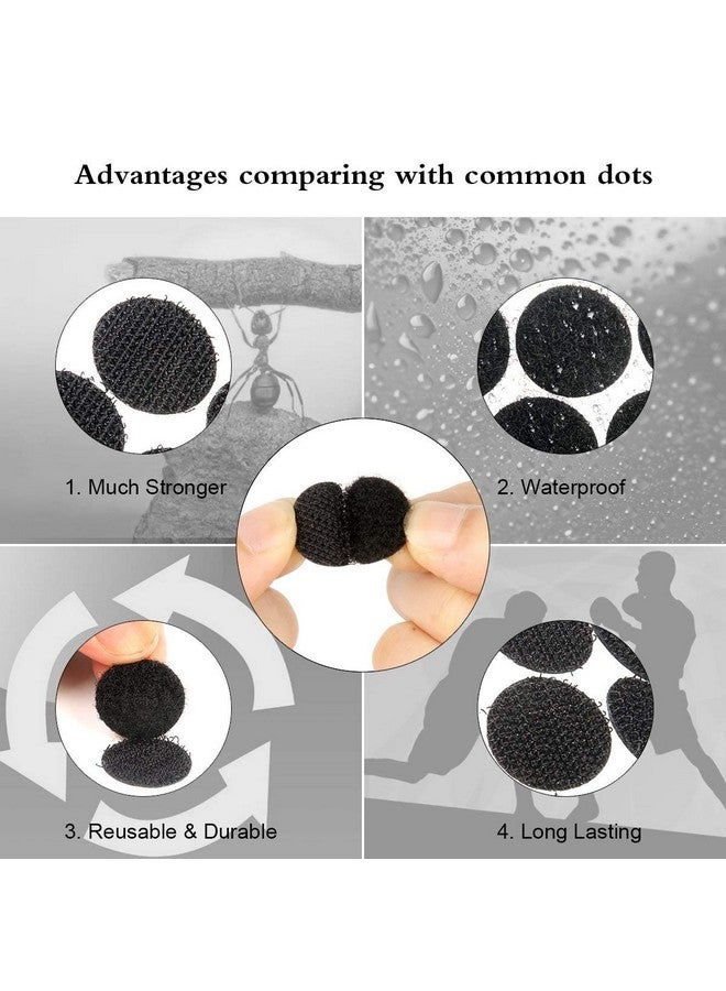 Royalkart 400 Pcs Self Adhesive Black Hook And Loop Round Dots 18Mm (3/4 Inch),Waterproof Sticky Glue Fastener Suitable For School Classroom, Office, Home (Sticky Back Coins) - Image 4