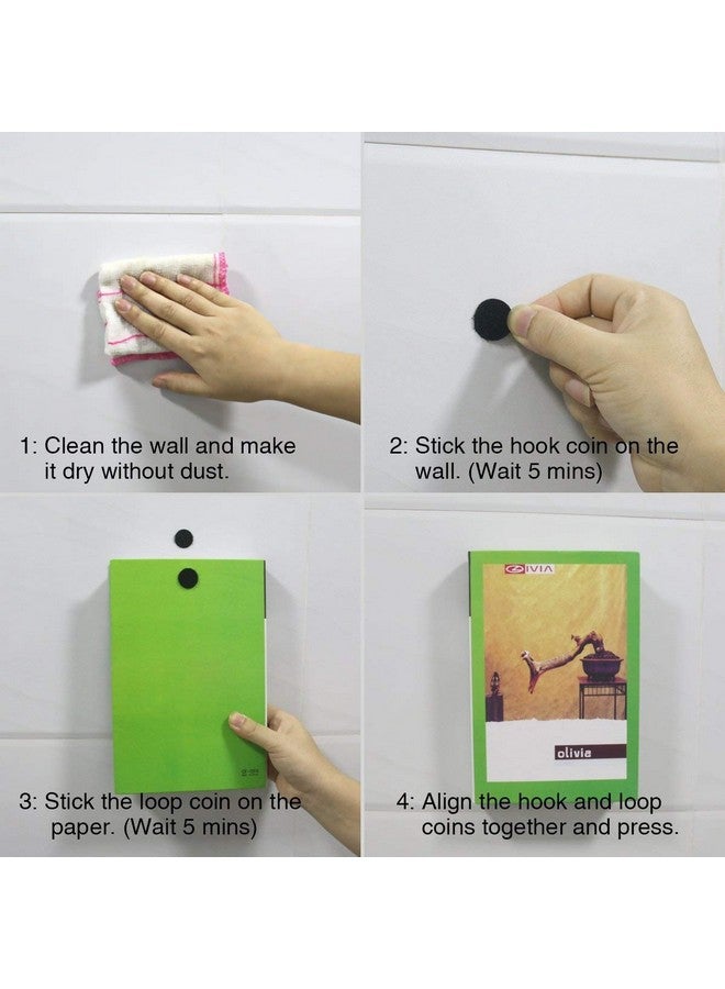 Royalkart 400 Pcs Self Adhesive Black Hook And Loop Round Dots 18Mm (3/4 Inch),Waterproof Sticky Glue Fastener Suitable For School Classroom, Office, Home (Sticky Back Coins) - Image 5