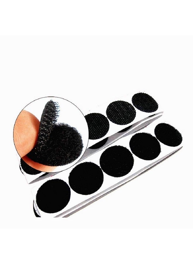 Royalkart 400 Pcs Self Adhesive Black Hook And Loop Round Dots 18Mm (3/4 Inch),Waterproof Sticky Glue Fastener Suitable For School Classroom, Office, Home (Sticky Back Coins) - Image 2