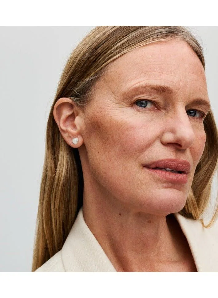 باندورا أقراط وردة بيضاء مزهرة