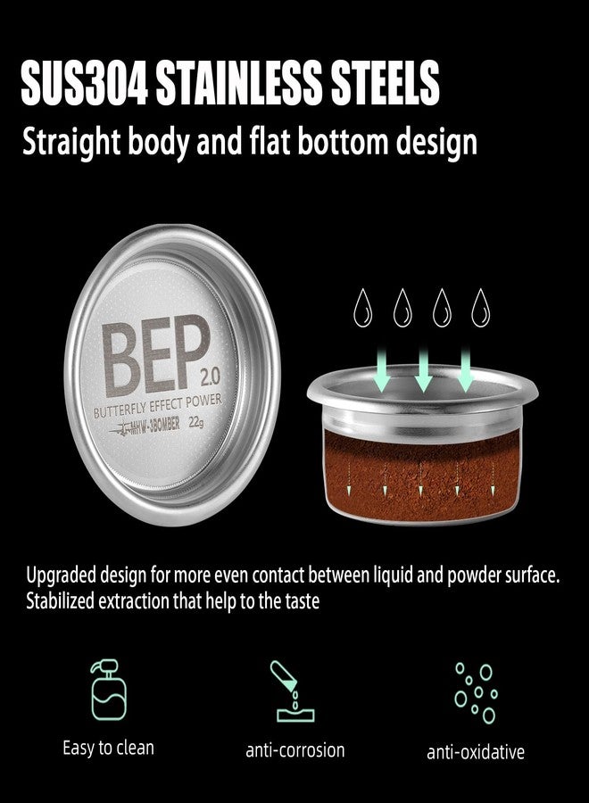 MHW-3BOMBER سلة تصفية إسبريسو MHW-3BOMBER 54 مم، 15 جرام، سلة تصفية بورتافيلتر من الفولاذ المقاوم للصدأ مزدوجة الطبقة عالية الدقة تناسب معظم بورتافيلتر/تمبر 54 مم، مزخرفة، FB5583 - Image 3