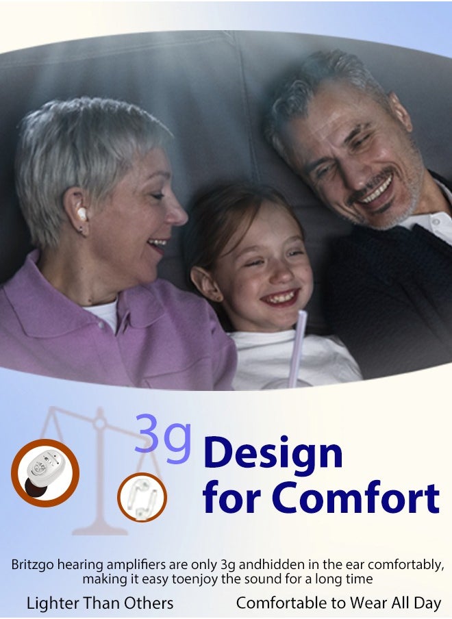 Britzgo - Hearing Aid Micro Rechargeable Wireless Hearing Aid Amplifier For The Elderly Mute Anti-slip Noise Reduction - Image 1