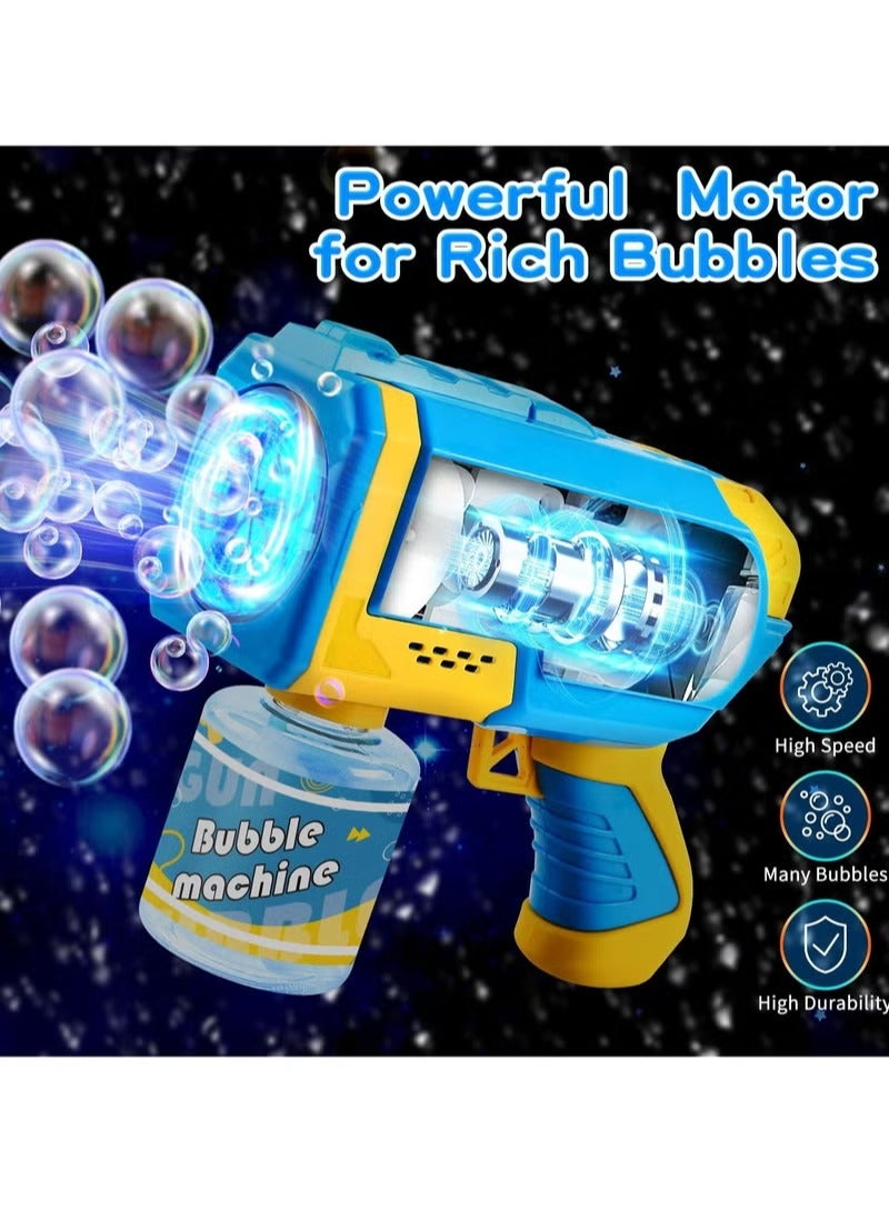 Bubble Machine Mini Bubble Gun For Toddlers - Holes Bubble Maker Blower Toys With Lights,3000+ Bubbles Per Minute Bubble Toys For Boys Girls Toddlers Outdoor Indoor Birthday Wedding Party - Image 2