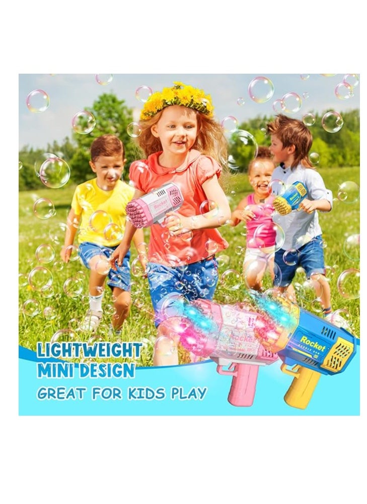 Bubble Machine 2 Pack Mini Bubble Gun For Toddlers,40 Holes Bubble Maker Blower Toys With Lights,3000+ Bubbles Per Minute Bubble Toys For Boys Girls Toddlers Outdoor Indoor Birthday Wedding Party  - Image 5