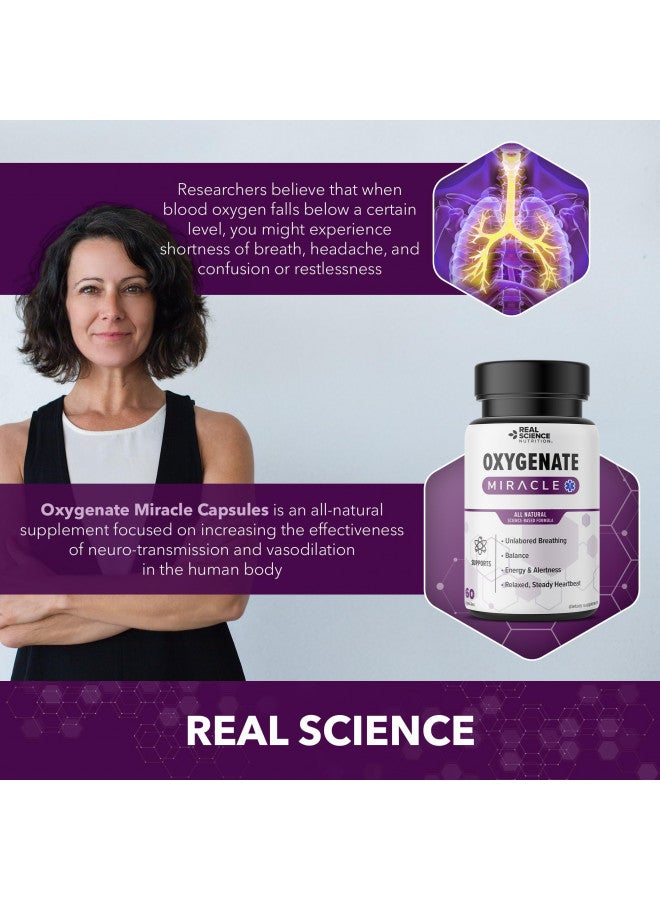 Real Science Nutrition Real Science Nutrition Offers Oxygenate Miracle - Formulated for Lung Support, Helps Relieve Symptoms of Low Oxygen Such as Shortness of Breath, Rapid Heart Rate, Snoring, Wheezing, and Others  - Image 4