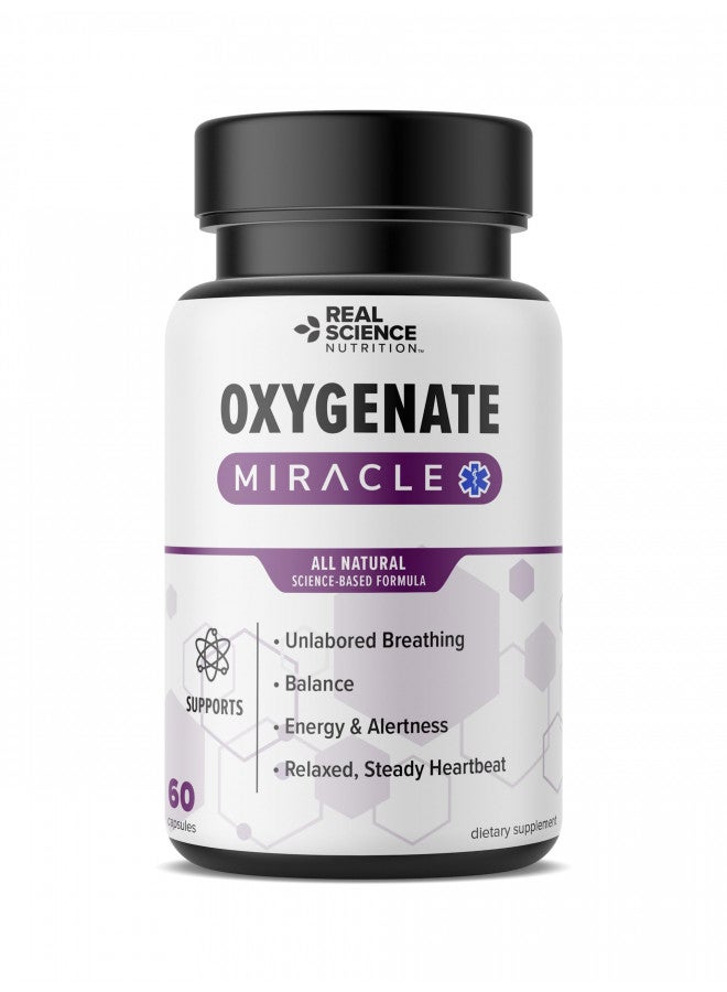 Real Science Nutrition Real Science Nutrition Offers Oxygenate Miracle - Formulated for Lung Support, Helps Relieve Symptoms of Low Oxygen Such as Shortness of Breath, Rapid Heart Rate, Snoring, Wheezing, and Others  - Image 1