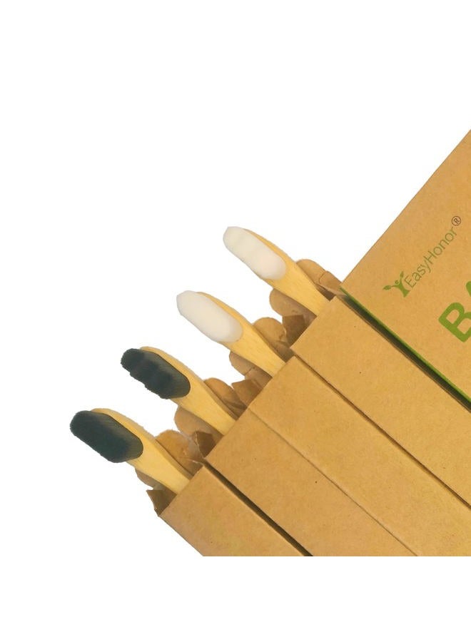 EasyHonor Extra Soft Toothbrush, Biodegradable Bamboo Toothbrush with Micro-Nano Ultra Soft 20,000 Bristles, BPA-Free, Natural, Eco-Friendly, 4-Pack for Adults… - Image 3