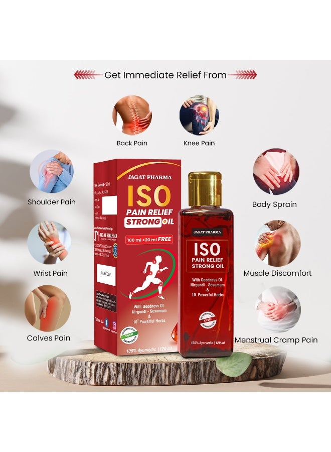 Jagat Pharma Iso Pain Relief Strong Oil - 120 Ml - Image 2