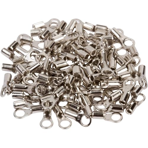 Morris Products High Temperature Ring Terminals – 12-10 Wire Size - #10 Stud Size – Nickel-Plated Steel – For HVAC, Industrial Kilns, Electric Space Heaters, Commercial Ovens, Fryers – Pack of 100 - Image 4