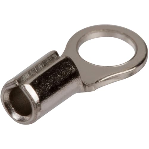 Morris Products High Temperature Ring Terminals – 12-10 Wire Size - #10 Stud Size – Nickel-Plated Steel – For HVAC, Industrial Kilns, Electric Space Heaters, Commercial Ovens, Fryers – Pack of 100 - Image 3