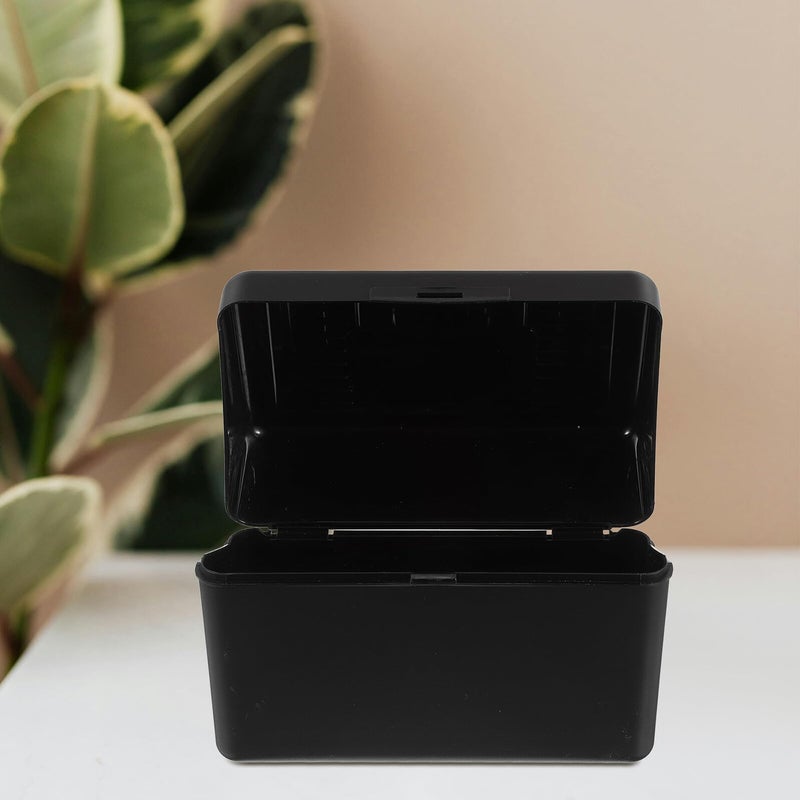 Compact Index Card Holder With Lockable Lid Includes Dividers For Desktop Categorization Portable Storage - Image 5