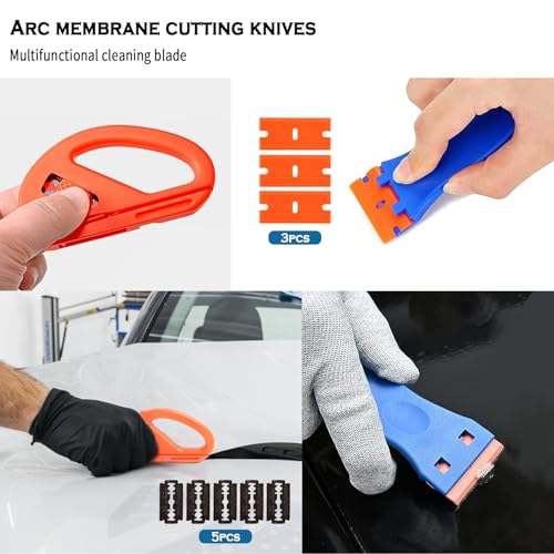 JIURUN 41Piece Car Window Tint Kit Vinyl Wrap Tools ScratchFree Felt Squeegees Precision Cutters Scrapers Complete DIY Installation Set for Auto Glass Home Privacy Film - Image 5