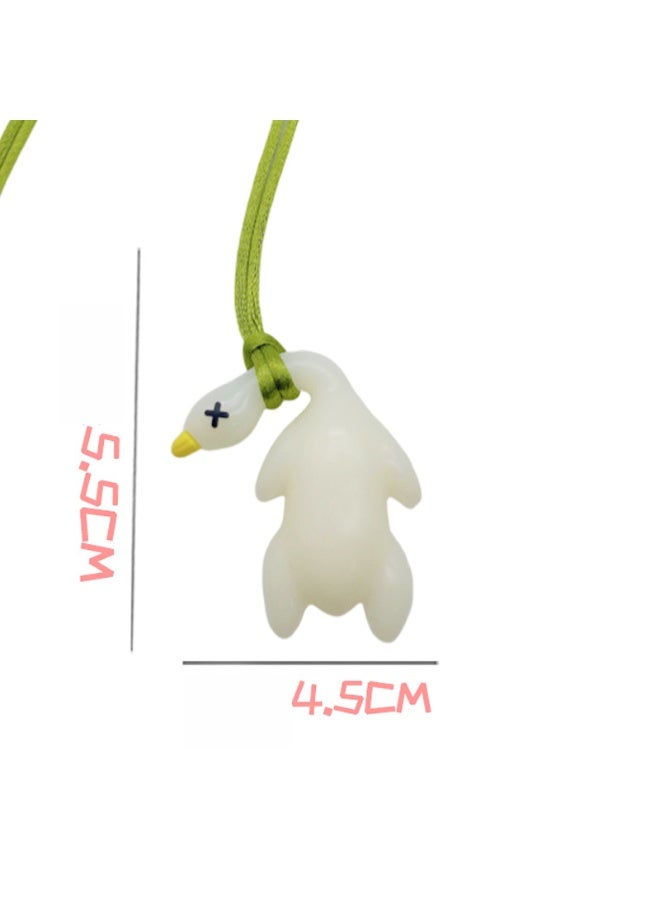 Cute Car Interior Decor Accessory/Backpack Pendant for Women & Men.Sunlight Activated UV Color Changing Duck Car Hanging Ornament - Funny "Lazy Duck" Rearview Mirror Pendant - Image 3