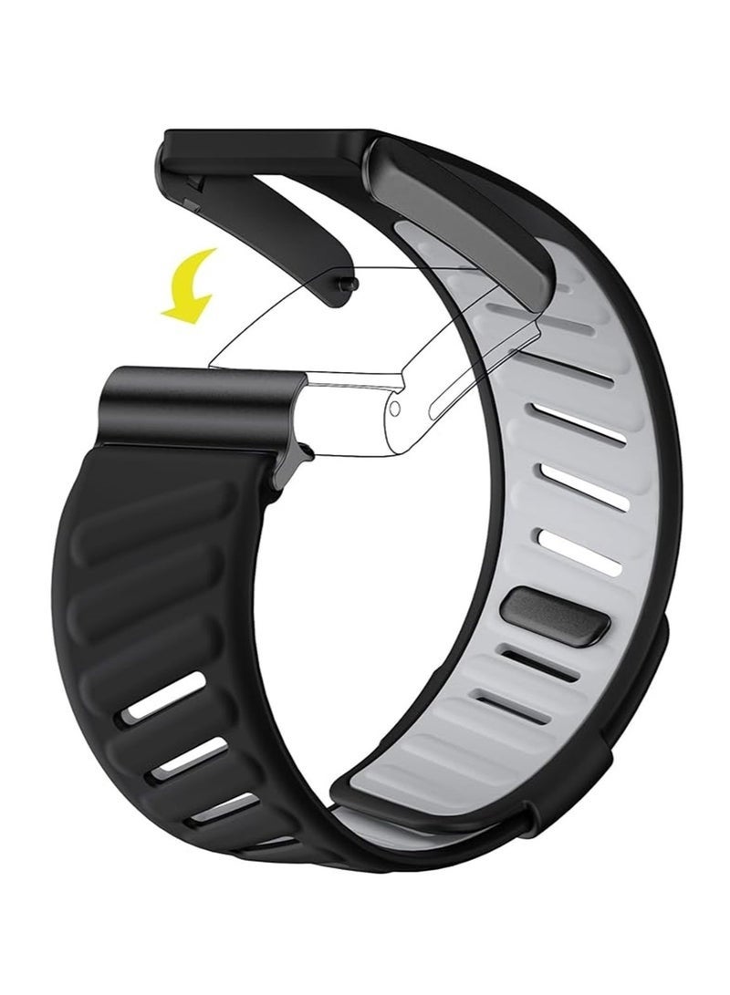 Bukela Comfort Durable Silicone Wristband Compatible with WHOOP 4.0 Band, Soft Silicone Sports Loop Strap for Men & Women, with U Shapped Connector - Image 2