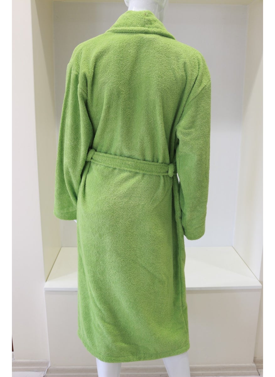 Ender Home Bathrobe Shalyaka Model Two Pockets Belted Cotton Boucle Bathrobe  - Image 2