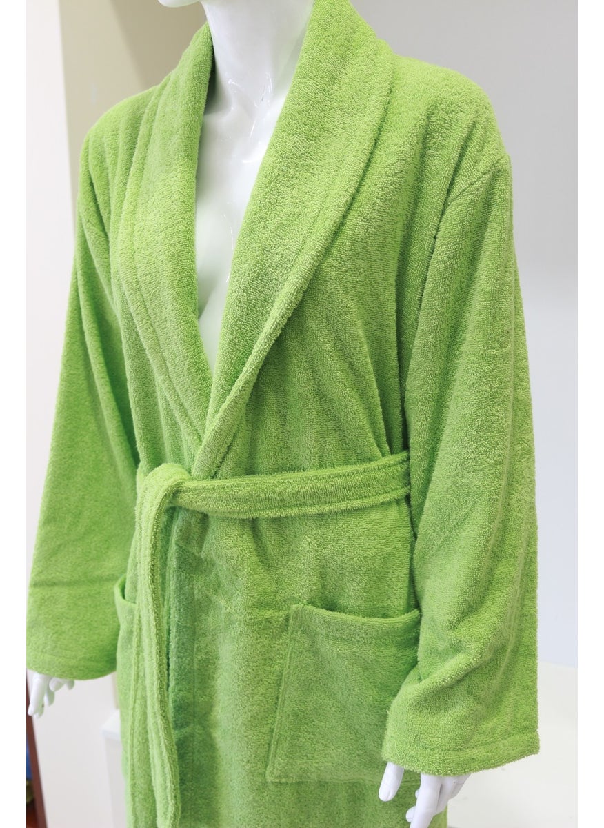 Ender Home Bathrobe Shalyaka Model Two Pockets Belted Cotton Boucle Bathrobe  - Image 1