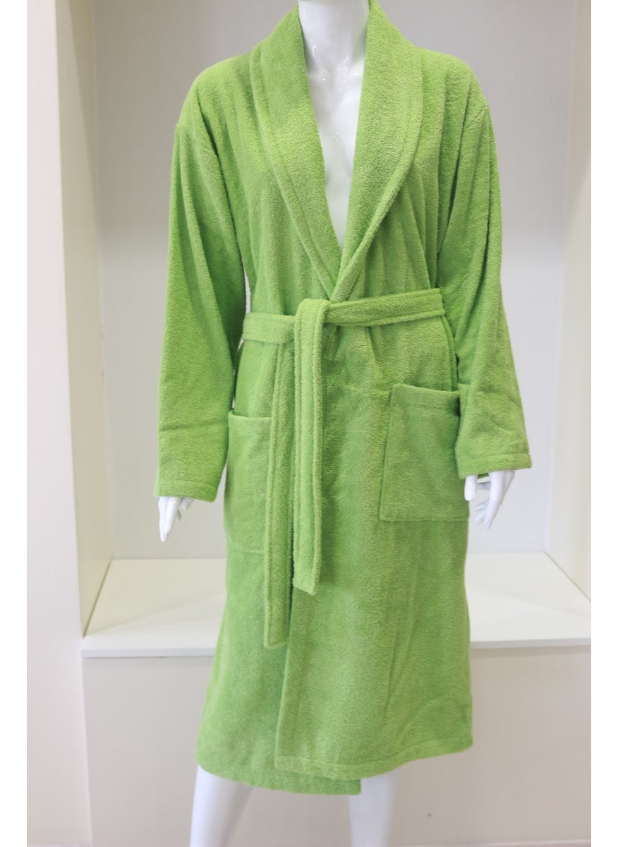 Ender Home Bathrobe Shalyaka Model Two Pockets Belted Cotton Boucle Bathrobe  - Image 3