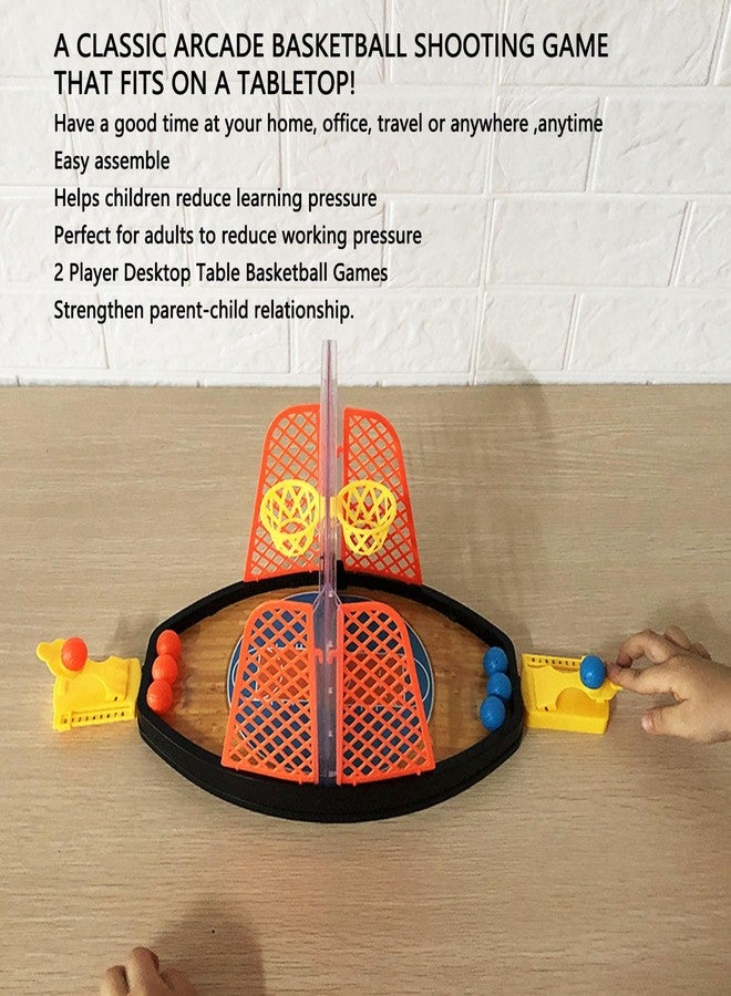 ZIZEV Tabletop Basketball Game, Basketball Game 2 Player Exercise Hand Eye Coordination ABS Reduce Stress for Indoor - Image 2