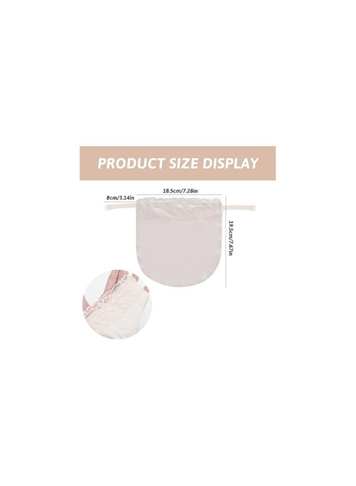 KASTWAVE "Lady Clip-On Mock Camisole Bra, Modesty Panels Inserts for Low Cut Dresses, 4 Colors Fashion Soft Anti-Peeping Cleavage Coverage Tank Tops, Cleavages Cover Up Lace Camisole for Girls Women (4PCS) " - Image 5