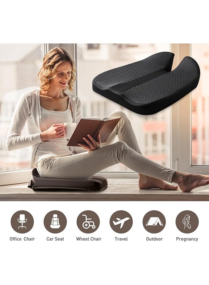 Car Seat Cushion，Car Seat Cushions for Driving，Equipped with Anti Slip Bottom and Adjustable Straps，Removable，Comfortable and Breathable,for Tailbone Pain Lower Back Pain Relief - Image 5