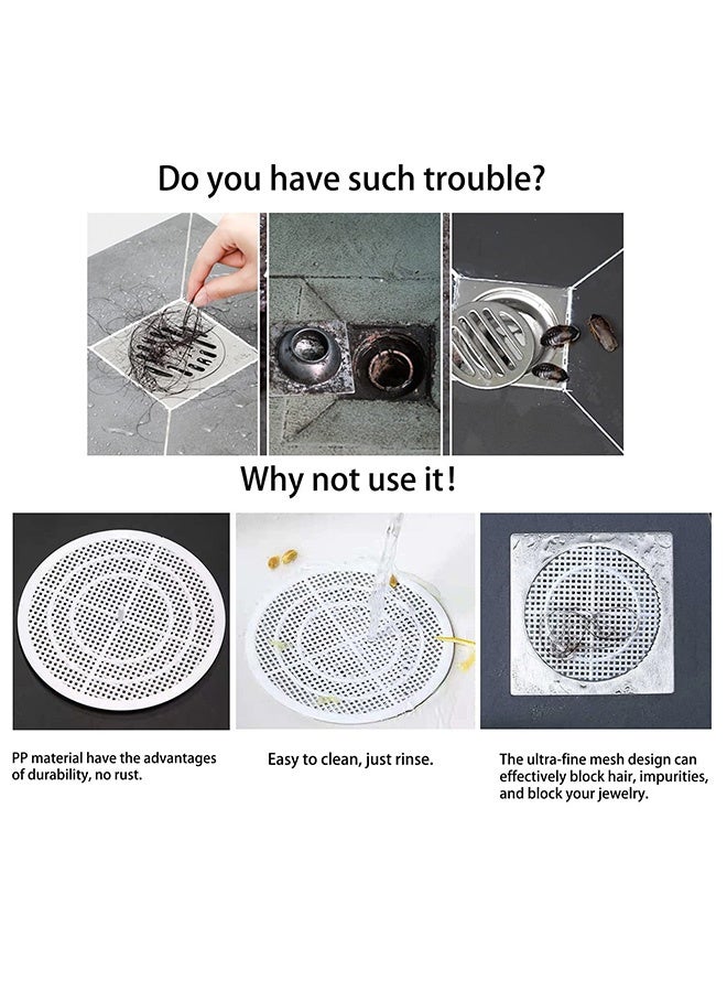 Peachjoy Shower Drain Filter, Shower Hair Extension Mesh Plastic Floor Sink Strainer Can Be Cut Easy to Install and Clean, Fits Different Size Drain Openings, Bathroom, Washbasin, Tub, Kitchen (4 Pieces) - Image 4