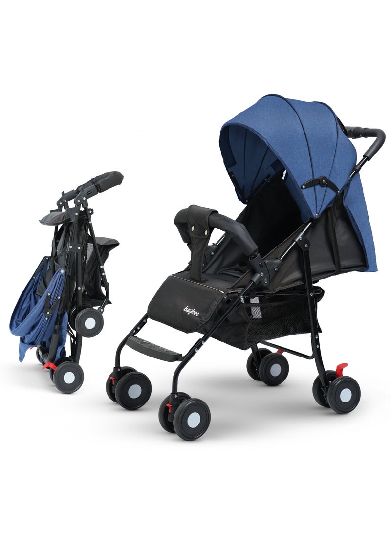 Baybee 2 in 1 Convertible Baby Pram Stroller for Newborn Babies with Adjustable Seat & Canopy, Bassinet, Parent Handle, Safety Guard & Storage | Baby Stroller for Toddlers 0-3 Years Boy Girl (Blue) - pzsku/Z4430D286BB0E4A3C074AZ/45/_/1740400092/24233b62-2b58-49ae-bb79-43c876e1773c