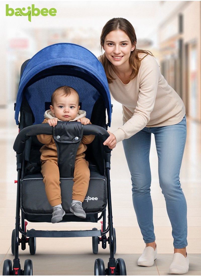 Baybee 2 in 1 Convertible Baby Pram Stroller for Newborn Babies with Adjustable Seat & Canopy, Bassinet, Parent Handle, Safety Guard & Storage | Baby Stroller for Toddlers 0-3 Years Boy Girl (Blue) - pzsku/Z4430D286BB0E4A3C074AZ/45/_/1740400234/21b78d4d-17d6-497b-96a1-a3603431aac2