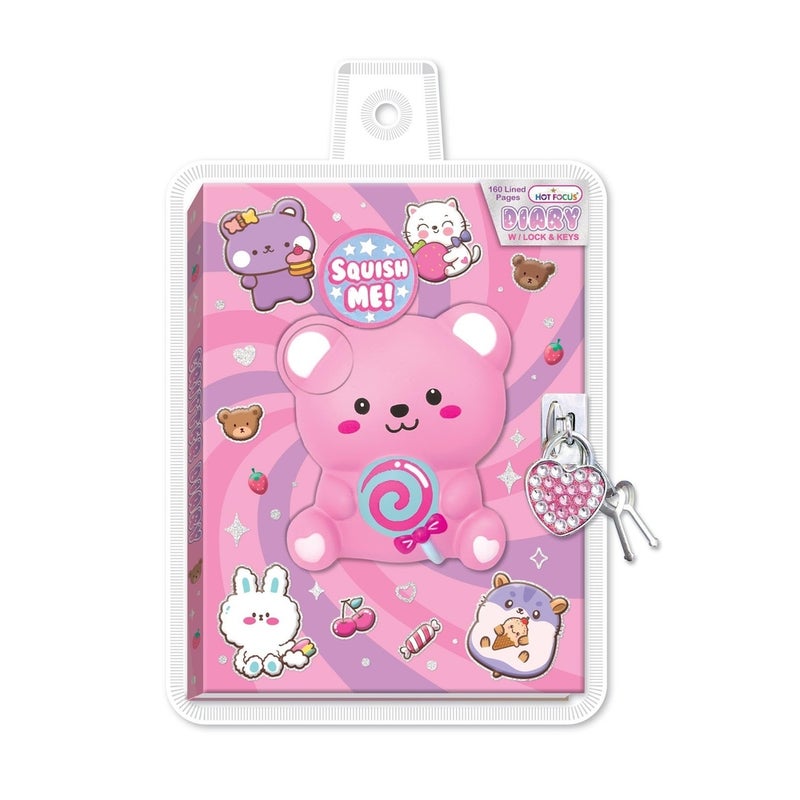 هوت فوكس مفكرة الدب اللينة مع قفل ومفتاح - 251CR