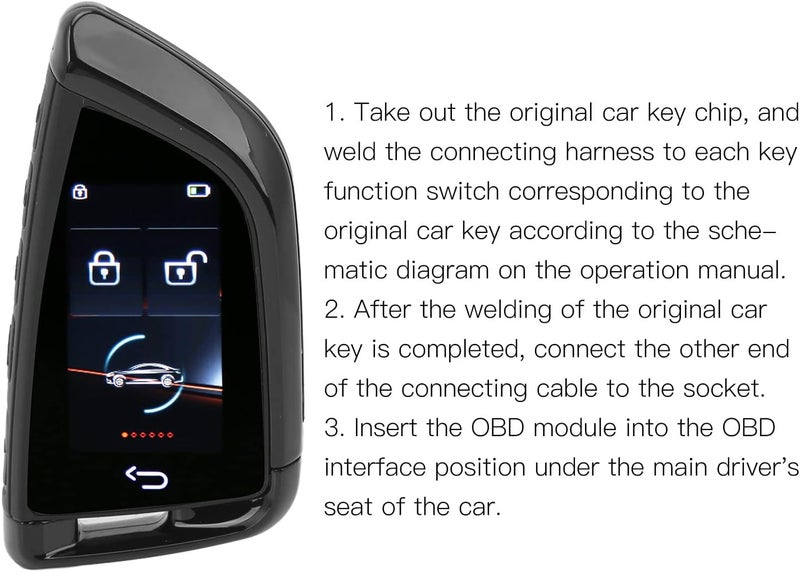Kufoo Remote Control Durable Smart Car Remote Key (Black) - Image 4