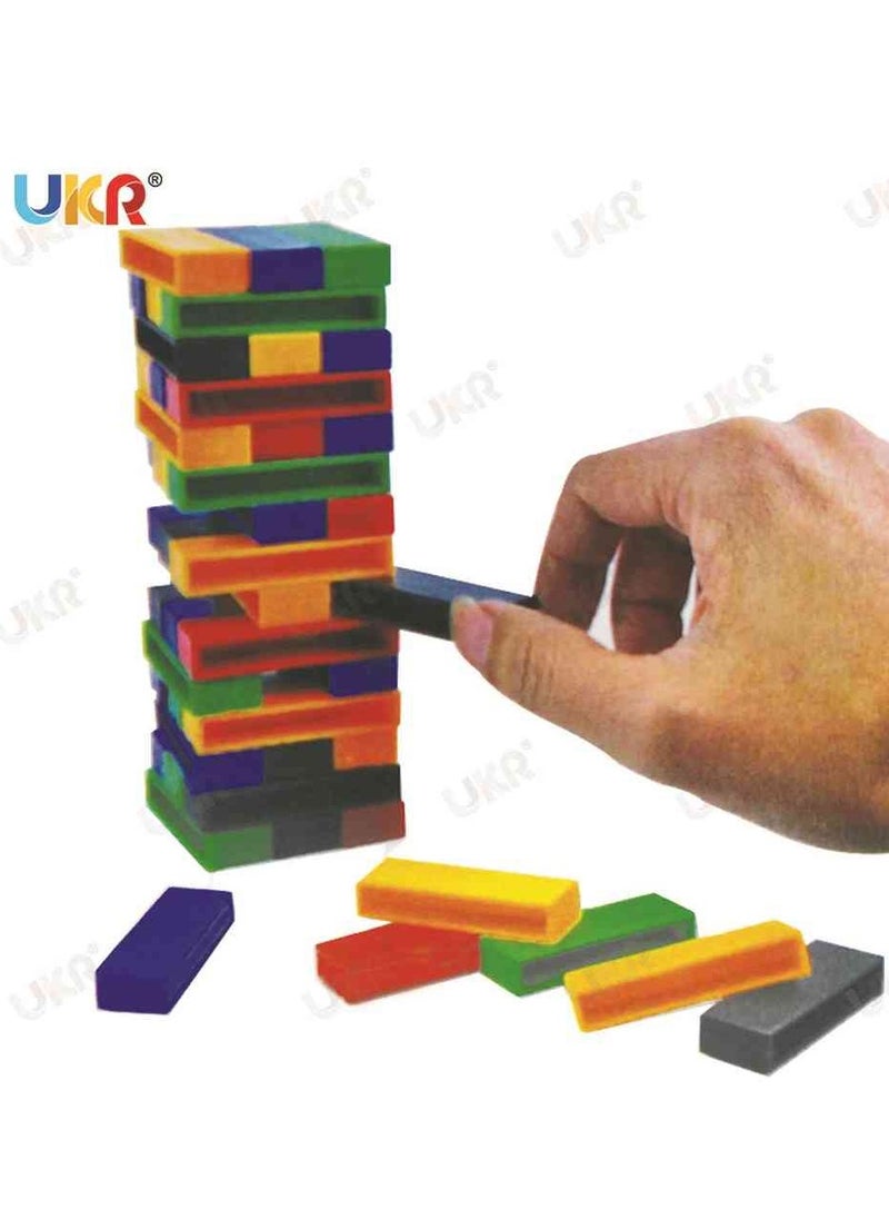 UKR UKR Domino Stacking Game – 120pcs Tower Building Blocks | Balancing & Pulling Block Game for Kids | Fun STEM Toy for Hand-Eye Coordination | Educational Domino Puzzle for Toddlers & Children | Family Play Toy for Skill Development  - Image 4