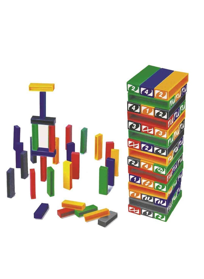 UKR UKR Domino Stacking Game – 120pcs Tower Building Blocks | Balancing & Pulling Block Game for Kids | Fun STEM Toy for Hand-Eye Coordination | Educational Domino Puzzle for Toddlers & Children | Family Play Toy for Skill Development  - Image 1