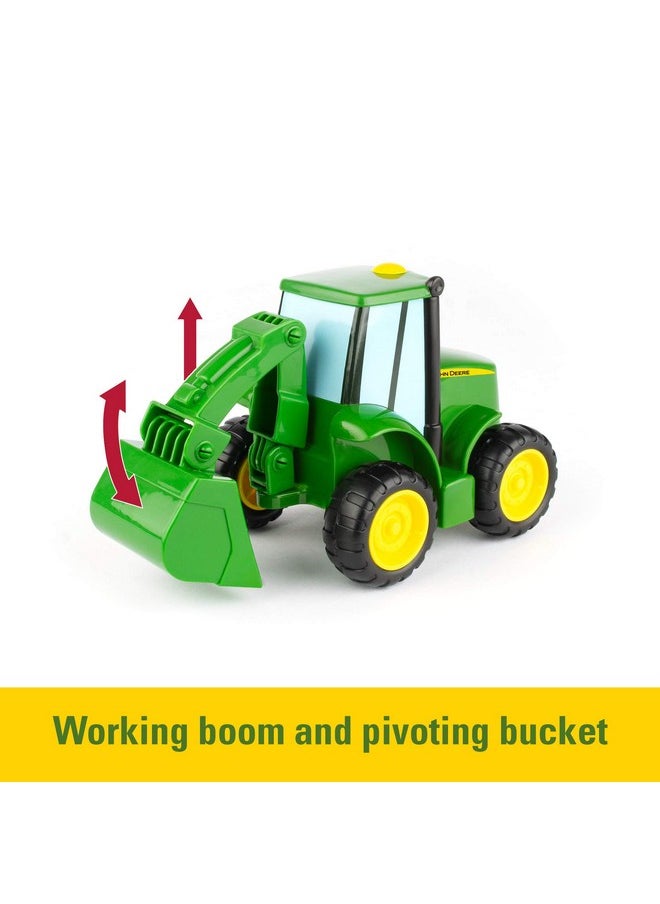 John Deere JOHN DEERE Lights & Sounds Farmin' Friends Hauling Set - Includes Toy Truck and Backhoe Tractor Toy Toys - Toddler Toys Ages 18 Months and Up  - Image 5