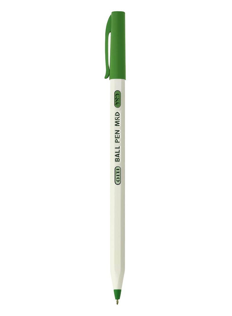 ROCO Ball Pen 1430 - 10 Pieces, Green Ink, 1mm Needle Tip – Smooth Writing - Image 4