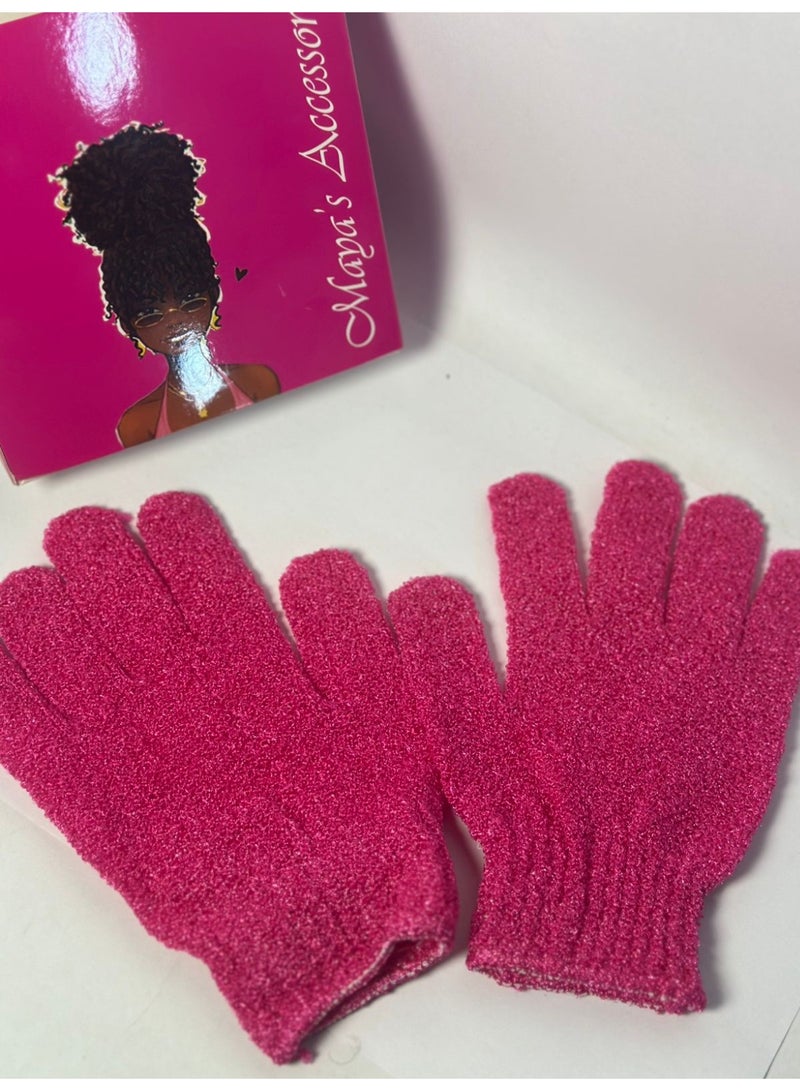 2PCS Exfoliating Gloves - Spa Massage Body Scrubber Cleaner Gloves - Image 2