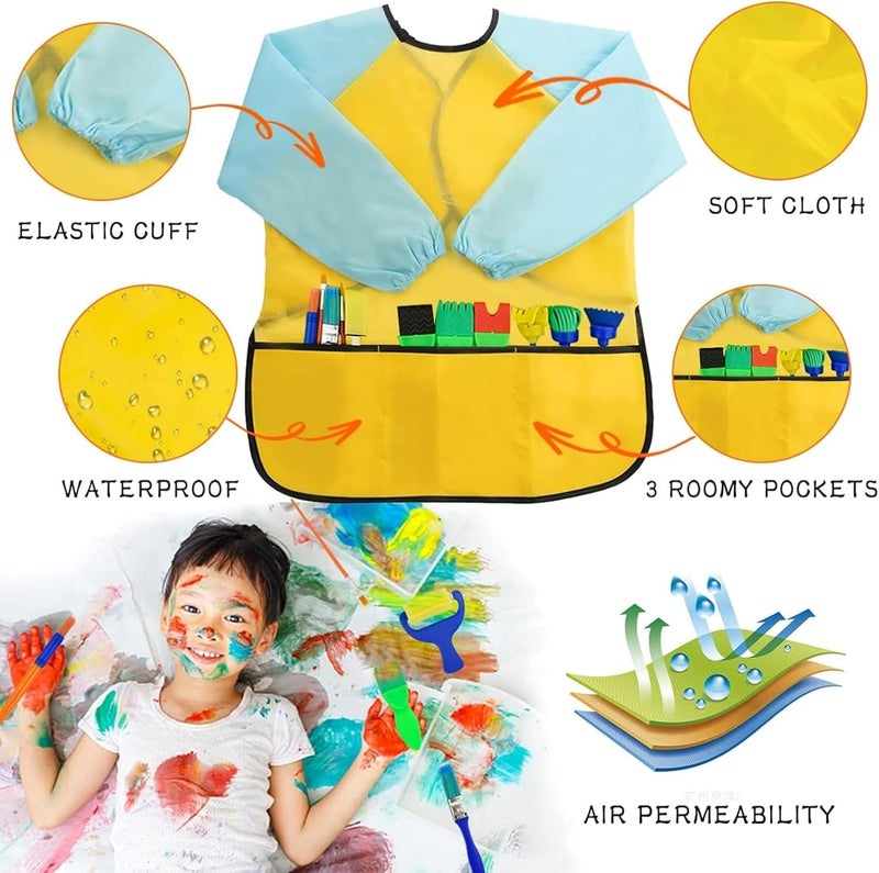 Mumoobear Mumoo Bear Sponge Paint Brushes Kits, 42 Pcs Kids Painting Brushes Drawing Tools Kits, Children Early DIY Learning Paint Sets for Kids Arts and Crafts for Toddlers - Image 4