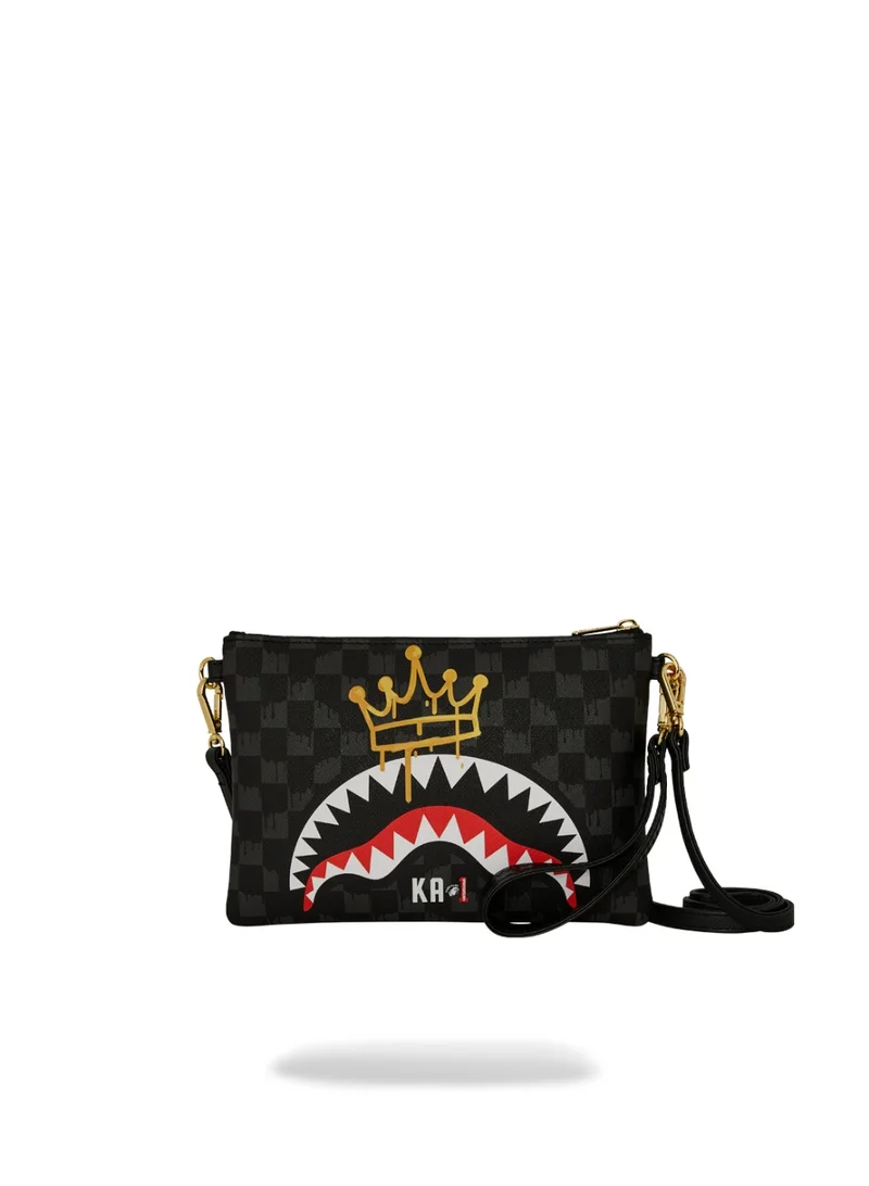 SPRAYGROUND CROWN DRIP CHECK x KA1 CLUTCH BLACK