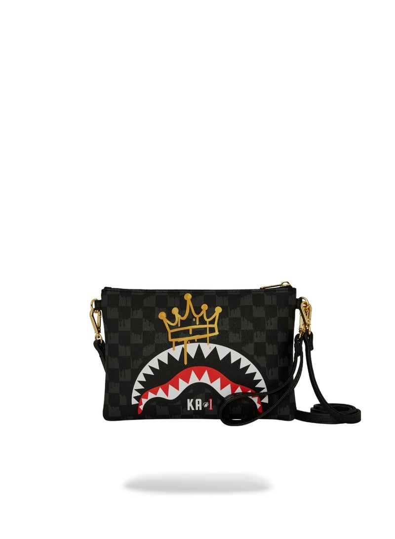 SPRAYGROUND CROWN DRIP CHECK x KA1 CLUTCH BLACK - Image 1