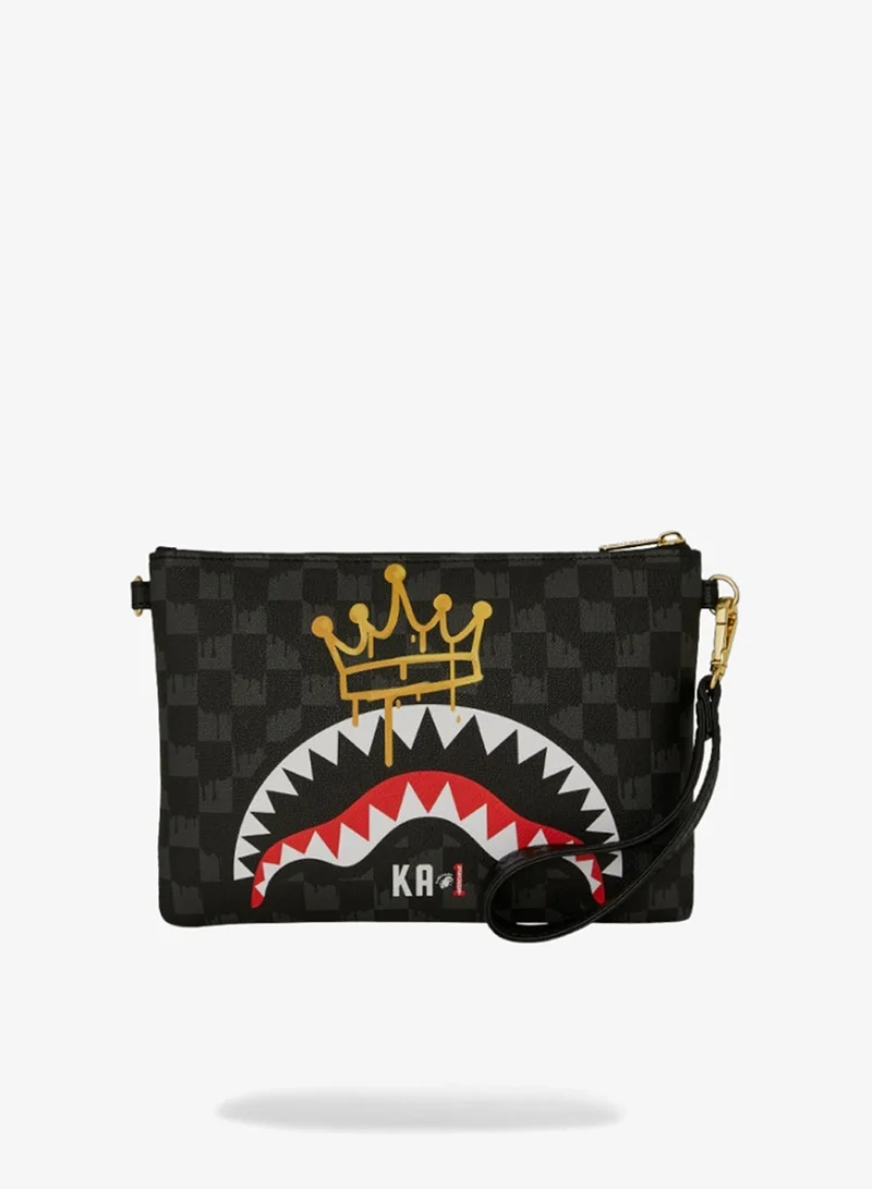 SPRAYGROUND  CROWN DRIP CHECK x KA1 CLUTCH BLACK  | Best Price UAE
