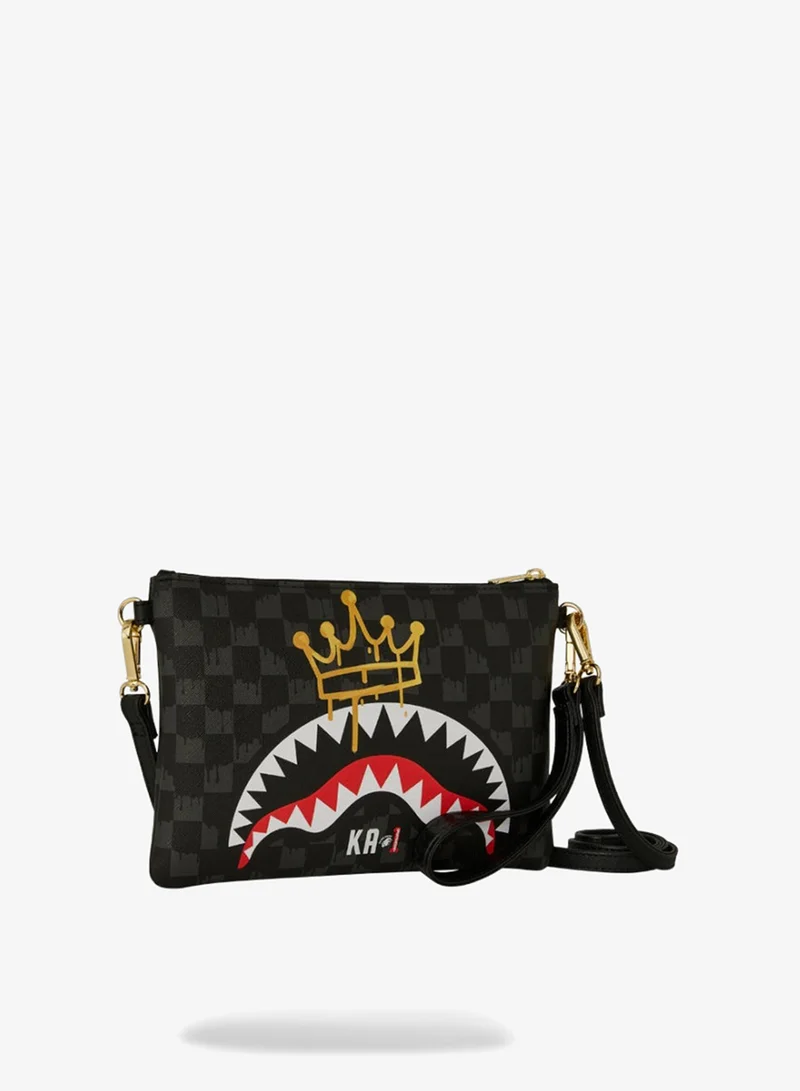 SPRAYGROUND  CROWN DRIP CHECK x KA1 CLUTCH BLACK  | Best Price UAE