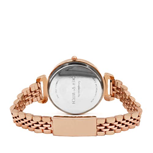 Joker & Witch Stainless Steel Peace Rosegold Analog Watch Bracelet Set For Women, White Dial, Rose Gold Band - Image 5